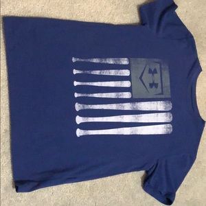 Under armour blue t-shirt. Size YMD.